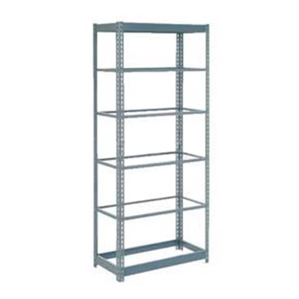 Heavy Duty Shelving 48W x 18D x 72H With 6 Shelves, No Deck, Gray